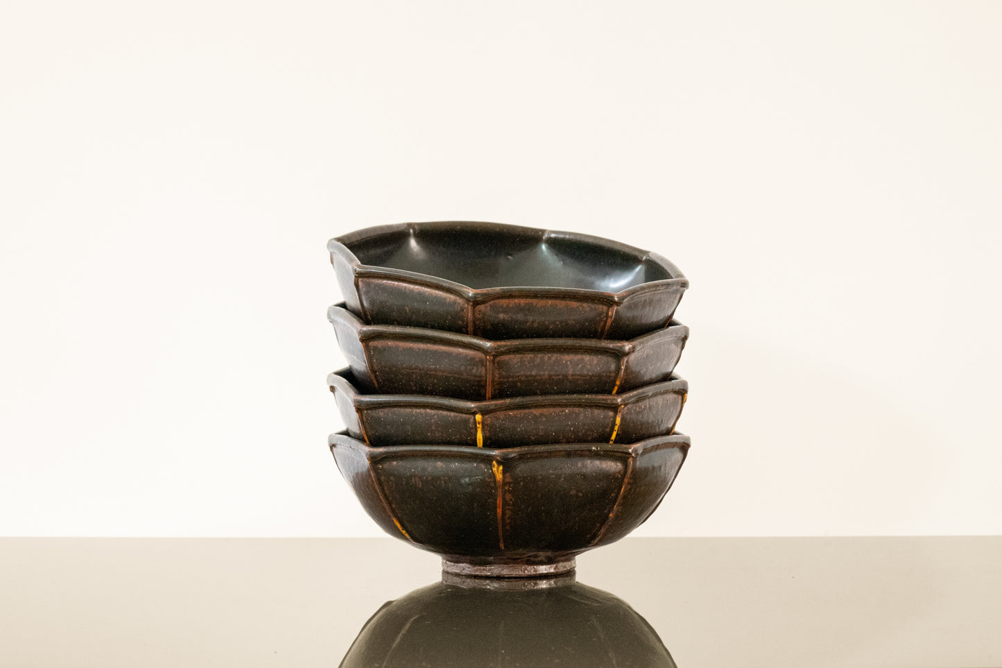 Black Glaze Octagon Bowl | MIT-B013