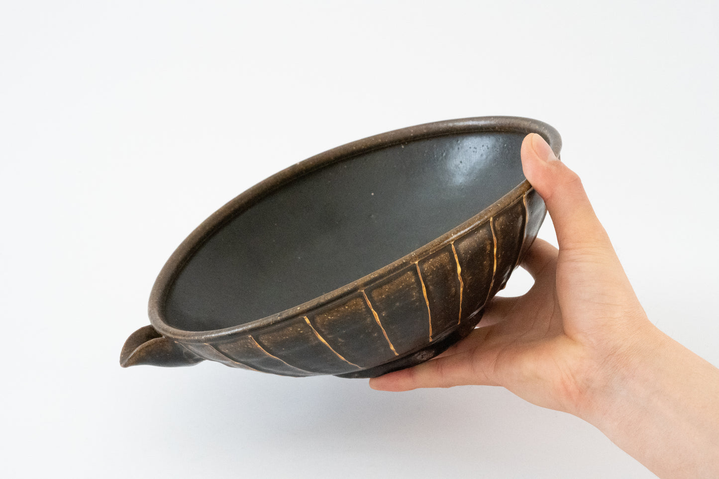 Black Glaze Katakuchi Bowl | MIT-L003