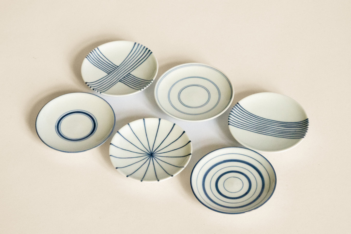Set of 6 Small Plates "Mamezara" | KAM-S001-A