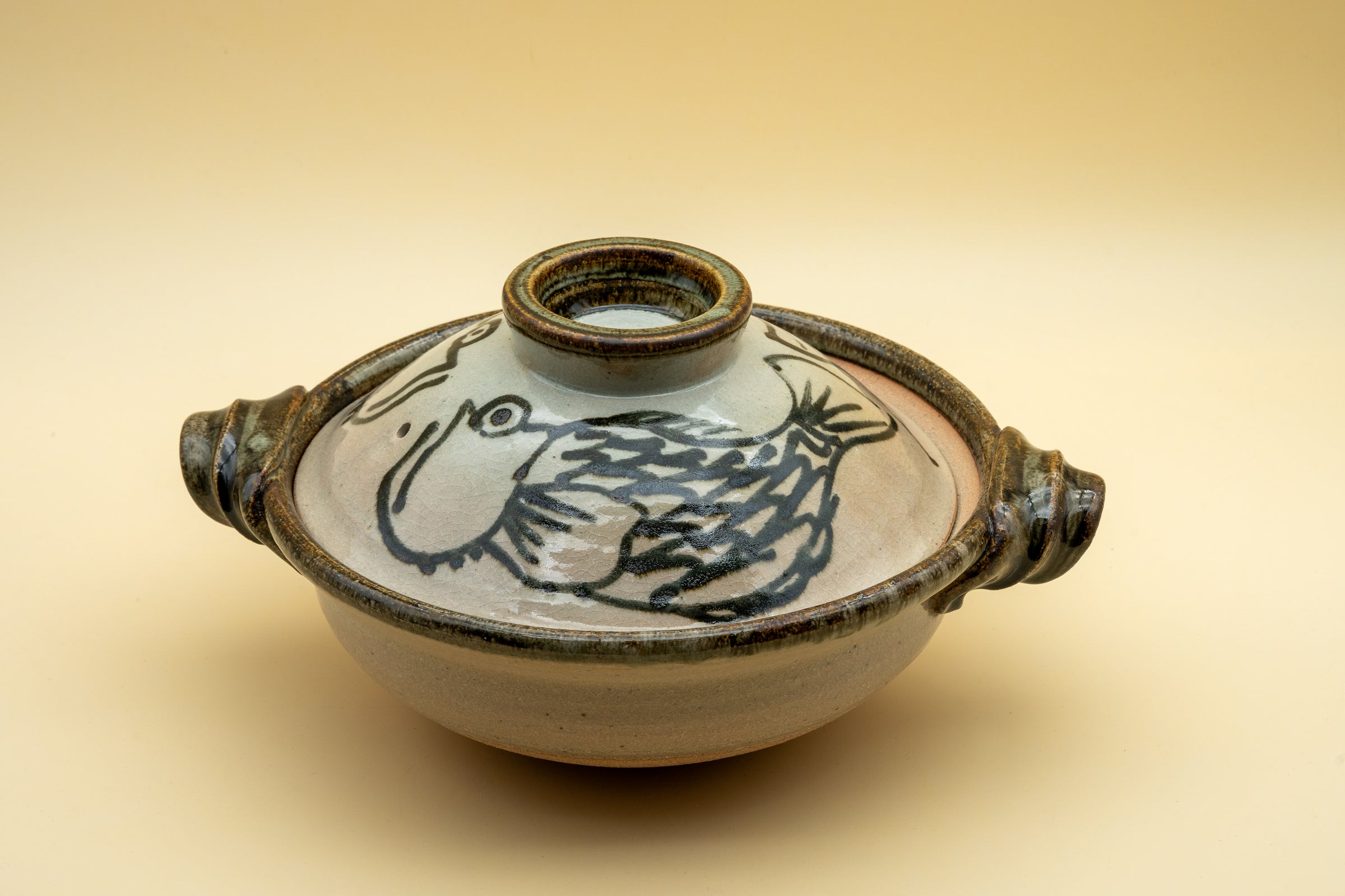 Donabe Clay Pot "Fish" 32cmDOR-D007 by Doraku-gama