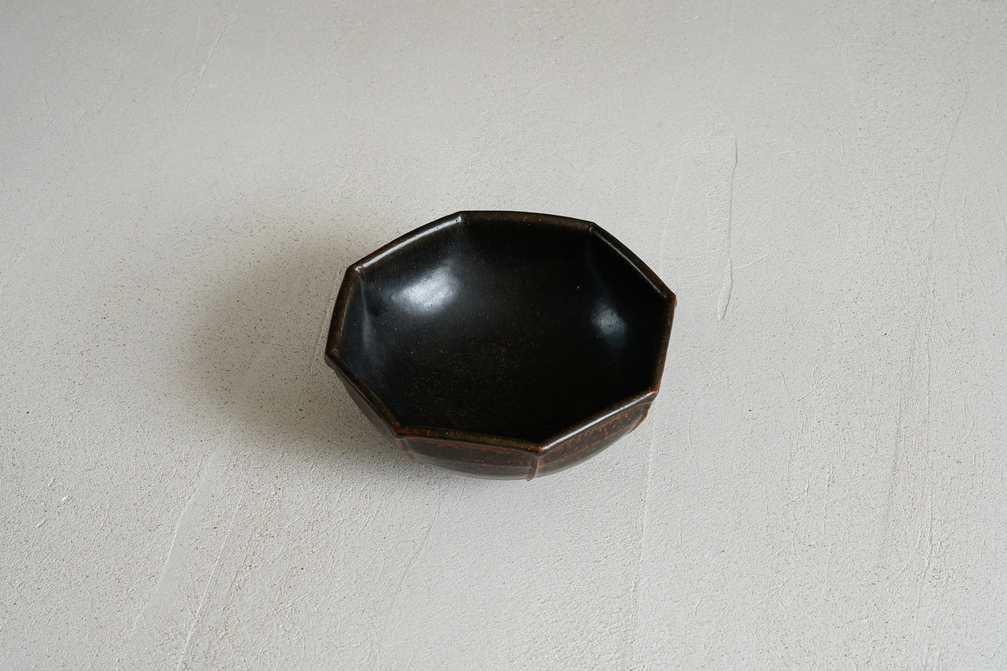 Black Glaze Octagon Bowl | MIT-P013