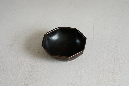 Black Glaze Octagon Bowl | MIT-P013