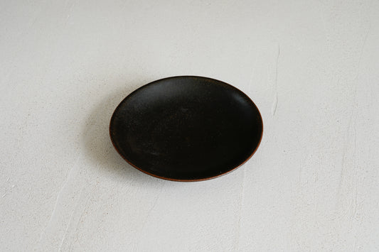 Black Glaze Plate 17.5cm | MIT-P042