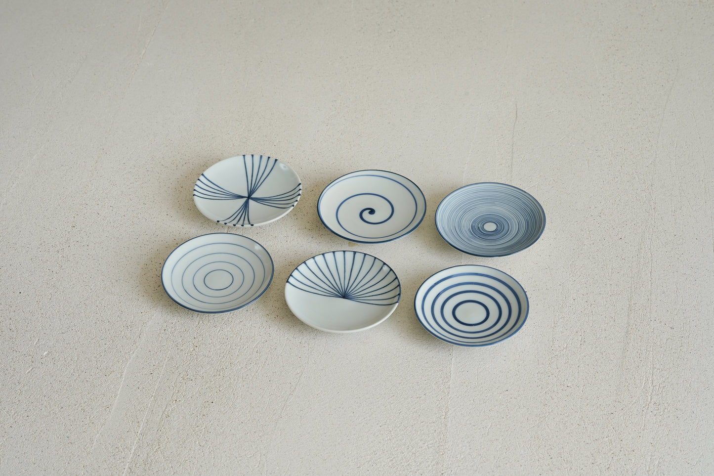 Set of 6 Small Plates "Mamezara" | KAM-P001-B