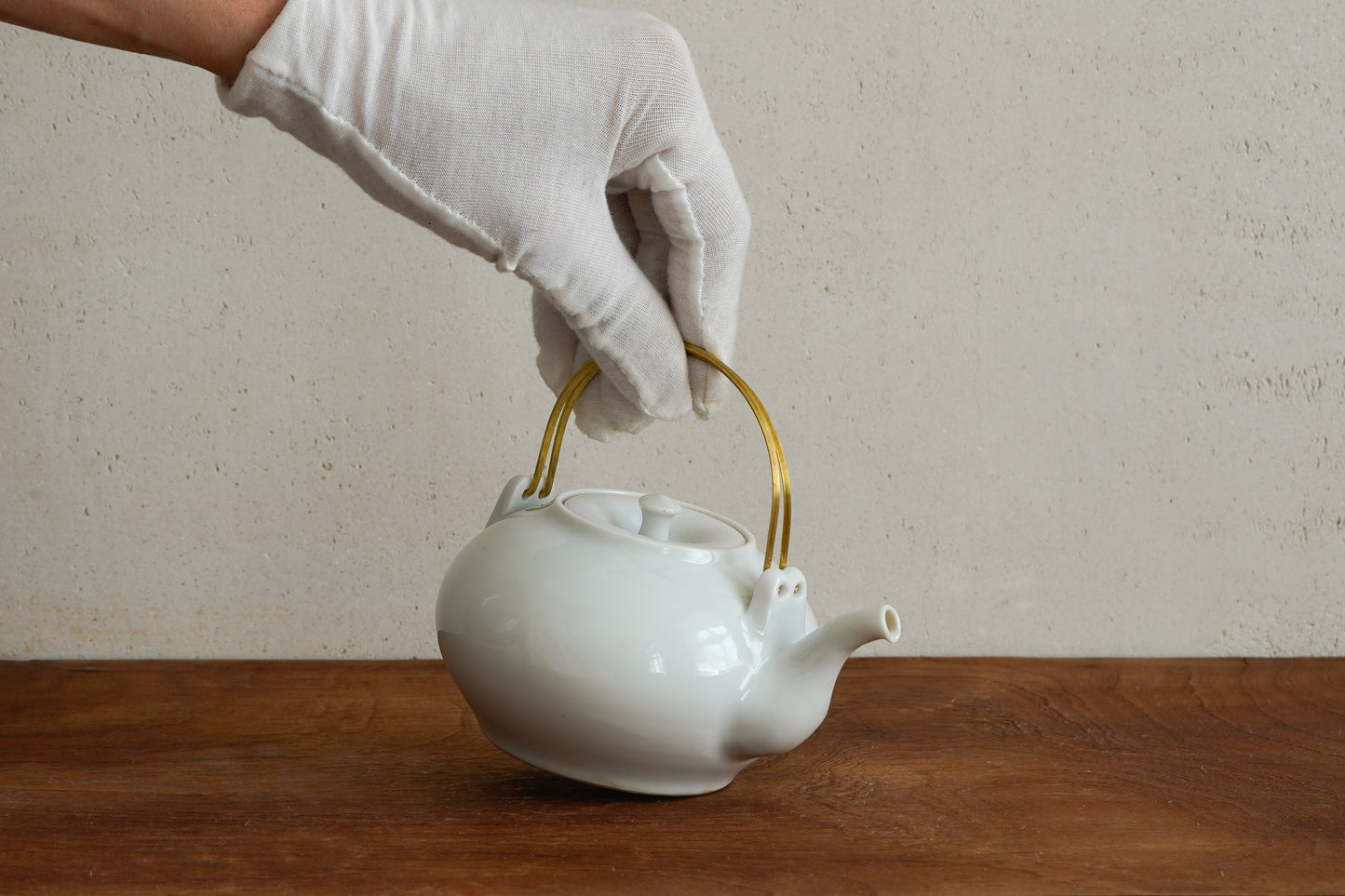 Porcelain Pot Brass Handle (S) | MUY-T001
