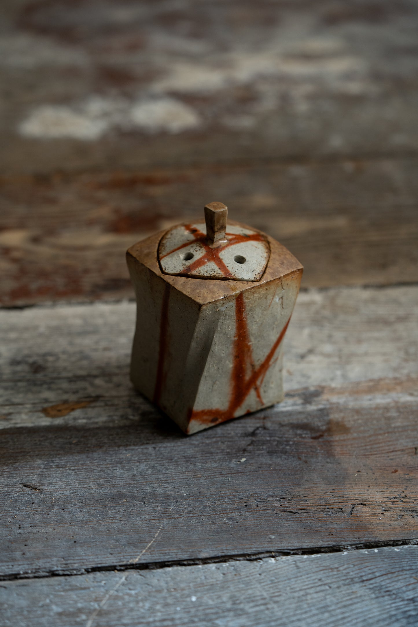 Bizen Incense Burner - "Shizen Nerikomi” | TOH-M002
