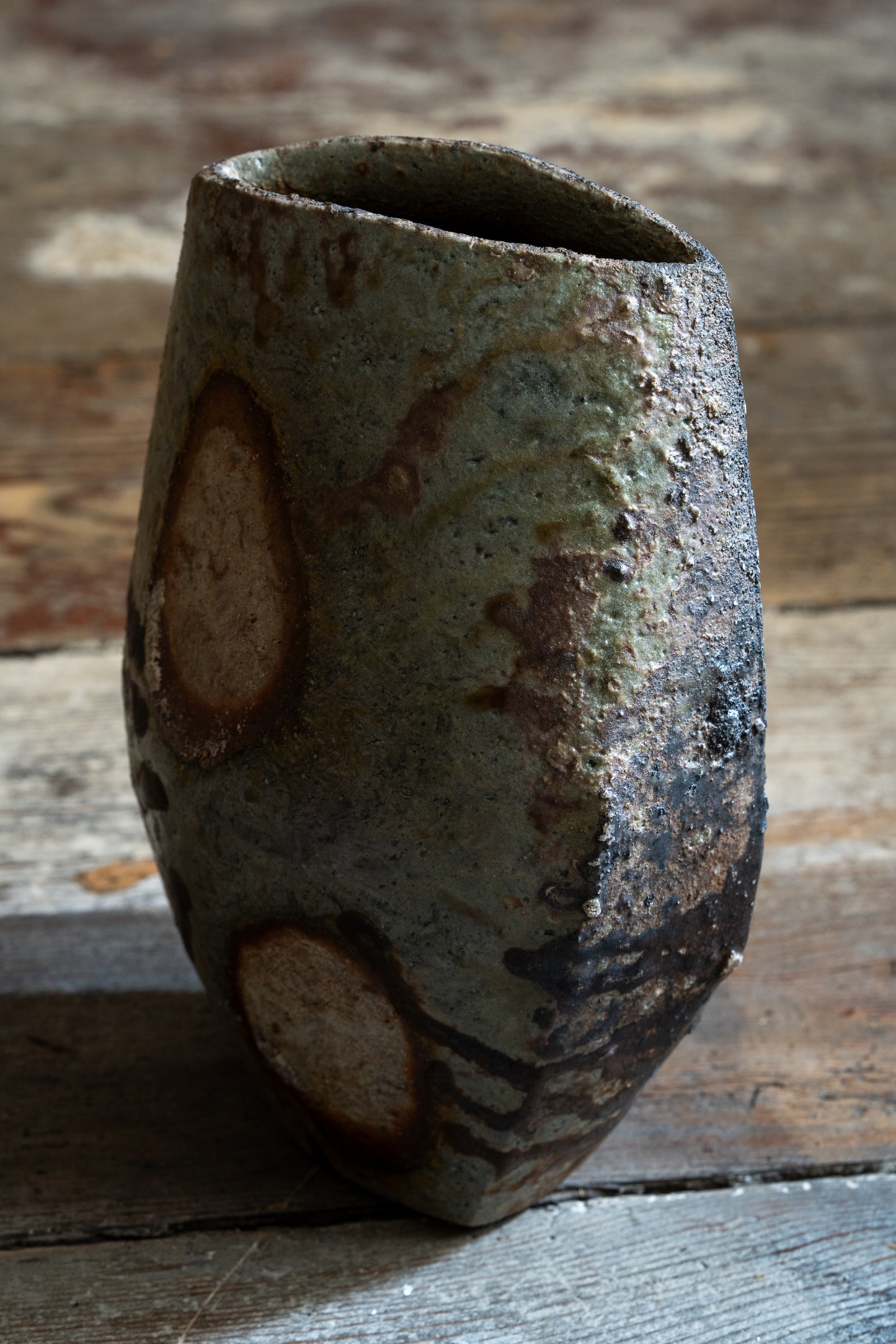 Bizen Flower Vase - "Shizen Nerikomi” | TOH-V006