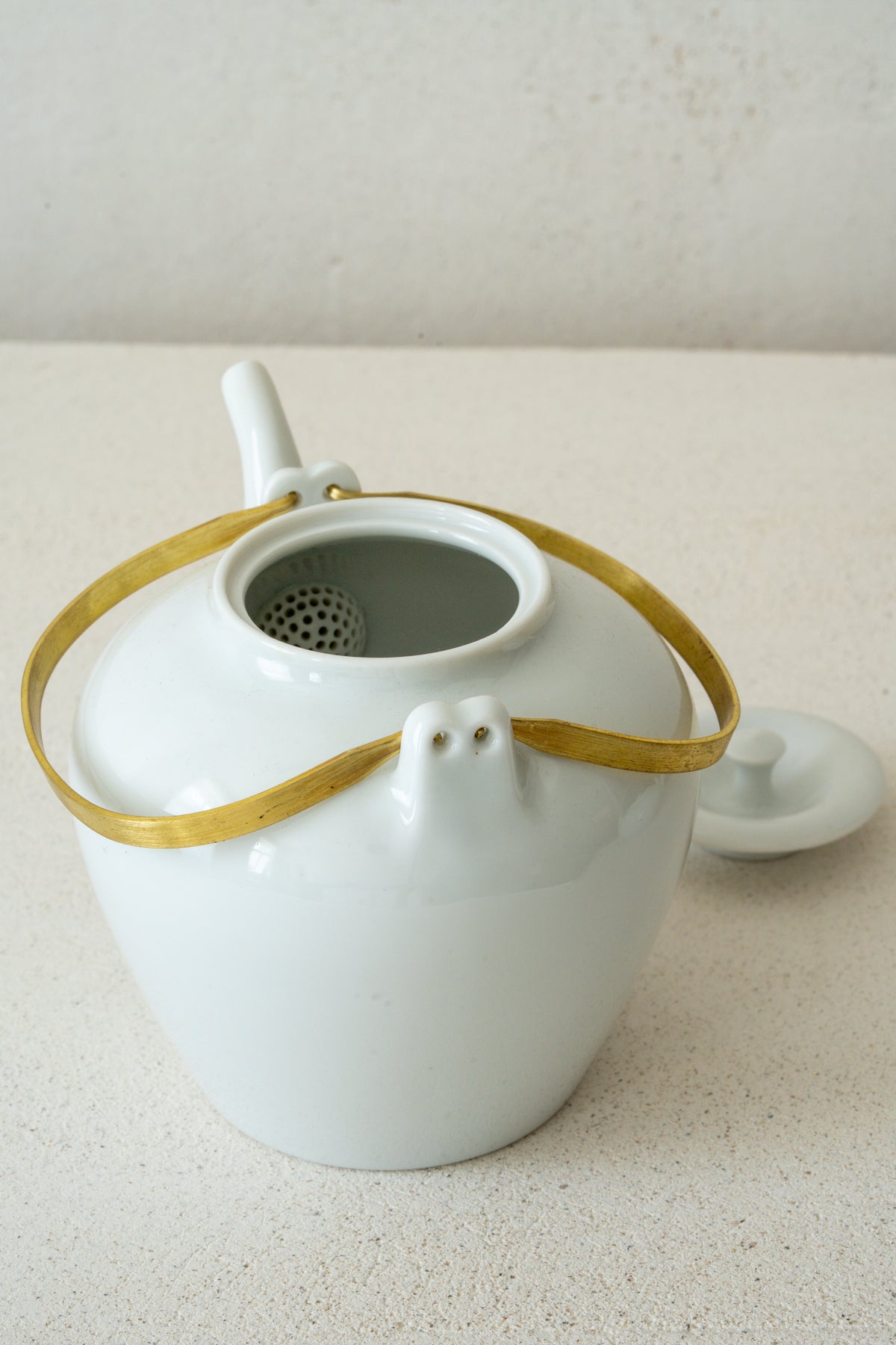 Porcelain Pot Brass Handle (M) | MUY-T002