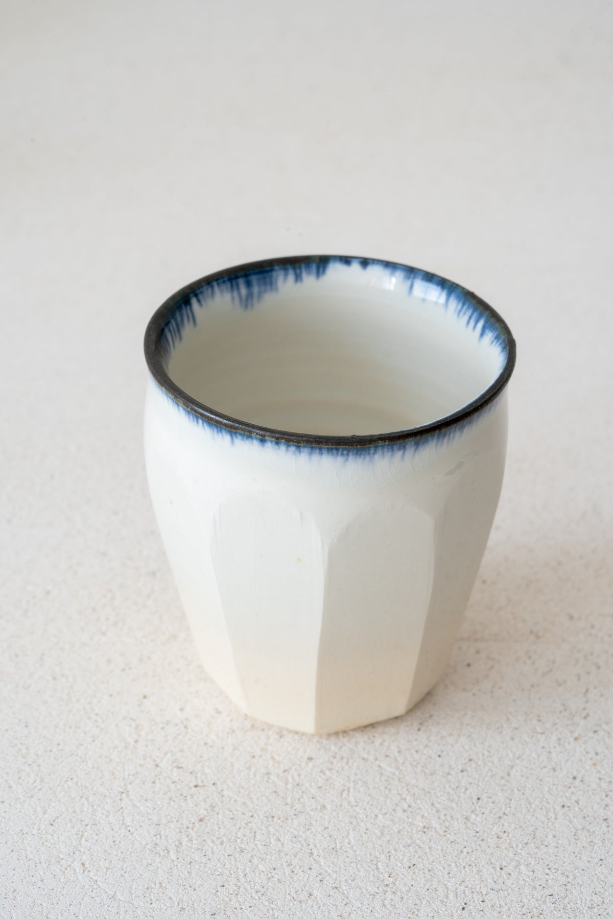 Faceted cup Blue Rim | NAH-C003