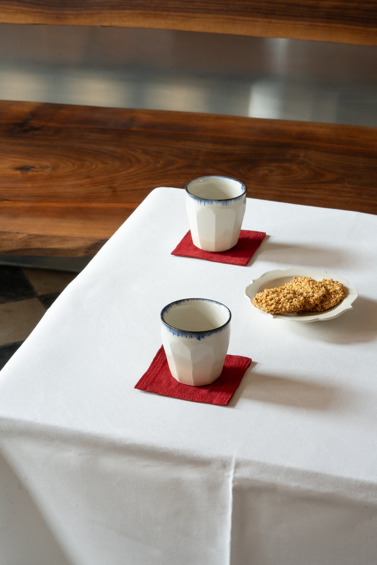 Faceted cup Blue Rim | NAH-C003