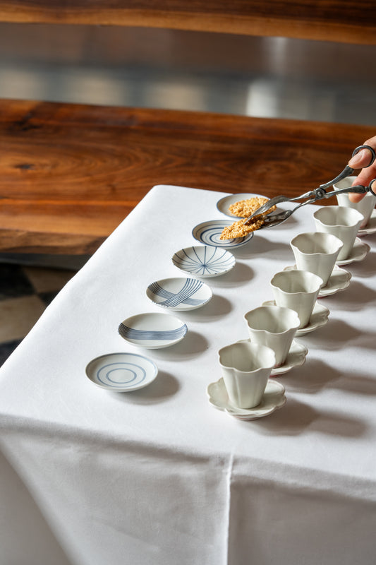 Set of 6 Small Plates "Mamezara" | KAM-P001-A