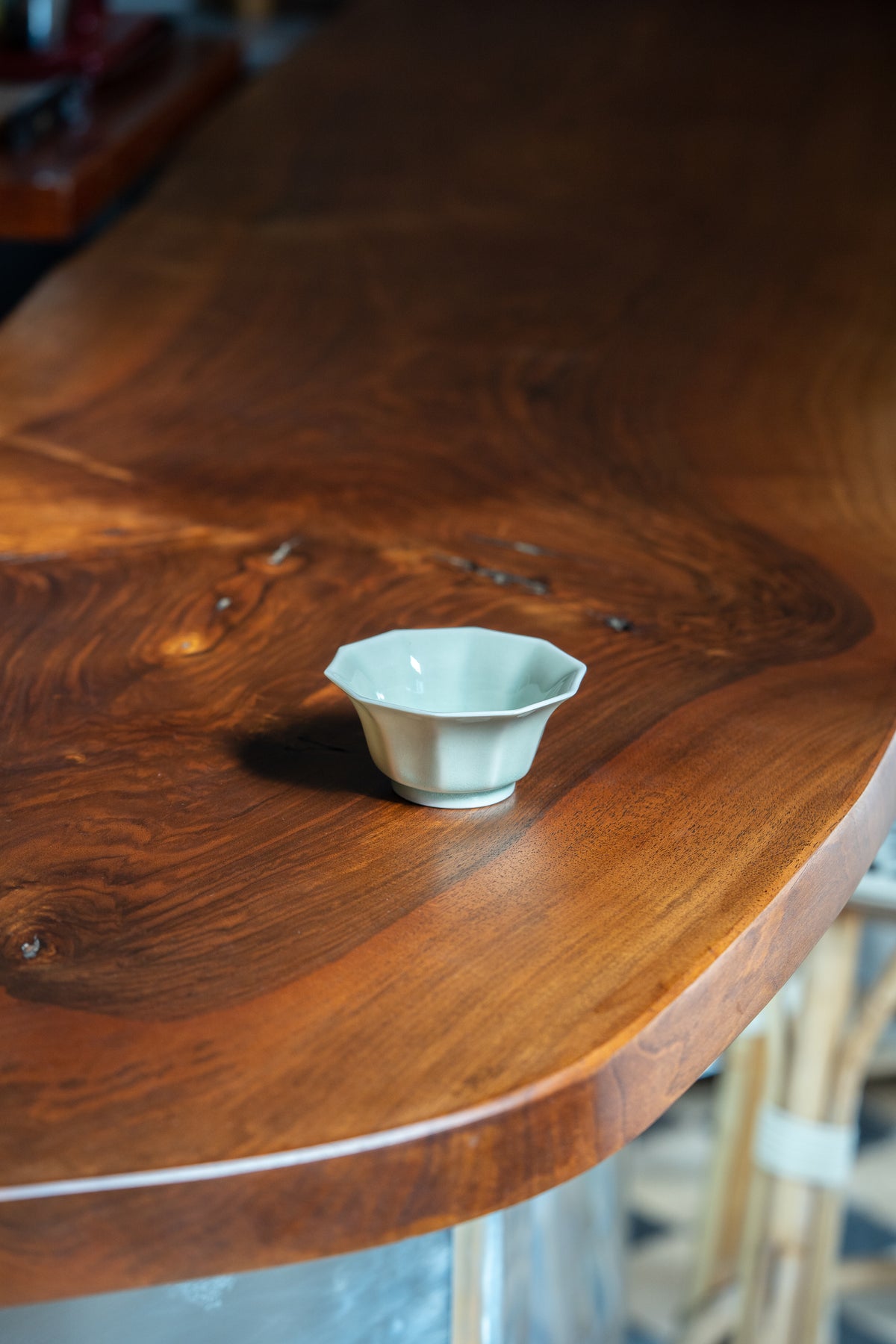 Celadon Decagonal Bowl | MUY-P001