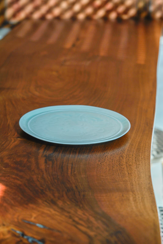 Celadon Plate "Song Karakusa" 25 cm | MUY-P005